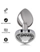 intense - plug anal metal aluminio corazÓn blanco talla s