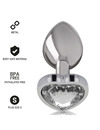 intense - white heart aluminum metal anal plug size s D-235739