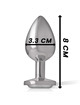intense - aluminum metal anal plug white heart size m D-235742