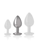 intense - aluminum metal anal plug white heart size m D-235742