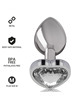 intense - plug anal metal aluminio corazÓn blanco talla m