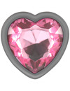 Plug Anal com Jóia Coração de Alumínio Intense 9 cms Rosa,D-235743