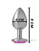 intense - plug anal metal aluminio corazÓn rosa talla l