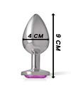 intense - aluminum metal anal plug pink heart size l D-235743