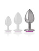 intense - plug anal metal aluminio corazÓn rosa talla l