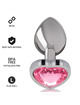 intense - plug anal metal aluminio corazÓn rosa talla l