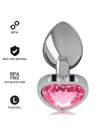 intense - aluminum metal anal plug pink heart size l D-235743