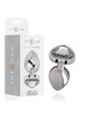 Plug Anal com Jóia Coração de Alumínio Intense 9 cms Branco,D-235745