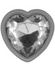 intense - plug anal metal aluminio corazÓn blanco talla l