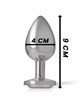 Plug Anal com Jóia Coração de Alumínio Intense 9 cms Branco,D-235745