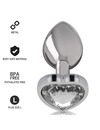 intense - anal plug metal aluminum white heart size l D-235745