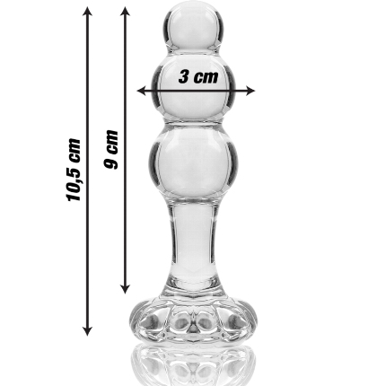 nebula series by ibiza - model 1 plug borosilicate glass 10.7 x 3 cm transparent D-235923