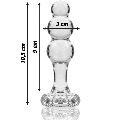 nebula series by ibiza - modelo 1 plug cristal borosilicato 10.7 x 3 cm transparente