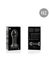 nebula series by ibiza - model 2 anal plug borosilicate glass 11 x 3.5 cm clear D-235925