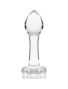 nebula series by ibiza - model 2 anal plug borosilicate glass 11 x 3.5 cm clear D-235925