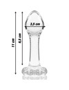 nebula series by ibiza - model 2 anal plug borosilicate glass 11 x 3.5 cm clear D-235925