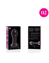 nebula series by ibiza - model 2 anal plug borosilicate glass 11 x 3.5 cm clear D-235925