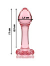 nebula series by ibiza - model 2 anal plug borosilicate glass 11 x 3.5 cm clear D-235925