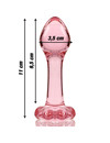 nebula series by ibiza - model 2 anal plug borosilicate glass 11 x 3.5 cm clear D-235925