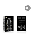 nebula series by ibiza - model 3 anal plug borosilicate glass 11 x 5 cm transparent D-235927