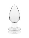 nebula series by ibiza - model 3 anal plug borosilicate glass 11 x 5 cm transparent D-235927