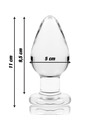 nebula series by ibiza - model 3 anal plug borosilicate glass 11 x 5 cm transparent D-235927