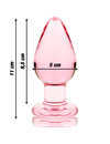 nebula series by ibiza - model 3 anal plug borosilicate glass 11 x 5 cm transparent D-235927