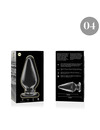nebula series by ibiza - model 4 anal plug borosilicate glass 11 x 5 cm clear D-235929