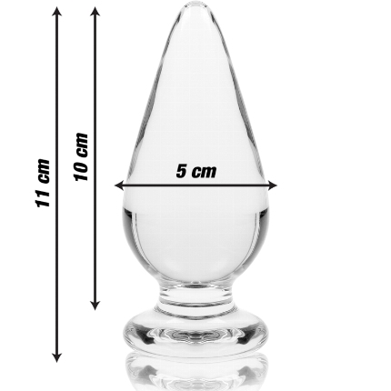 nebula series by ibiza - modelo 4 plug cristal borosilicato 11 x 5 cm transparente