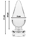 nebula series by ibiza - model 4 anal plug borosilicate glass 11 x 5 cm clear