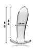 nebula series by ibiza - modelo 5 plug cristal borosilicato 12.5 x 3.5 cm transparente