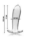 nebula series by ibiza - model 5 anal plug borosilicate glass 12.5 x 3.5 cm clear D-235931