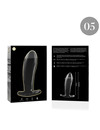 nebula series by ibiza - model 5 anal plug borosilicate glass 12.5 x 3.5 cm clear D-235931