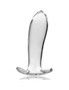 nebula series by ibiza - model 5 anal plug borosilicate glass 12.5 x 3.5 cm clear D-235931