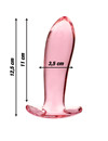 nebula series by ibiza - model 5 anal plug borosilicate glass 12.5 x 3.5 cm clear D-235931