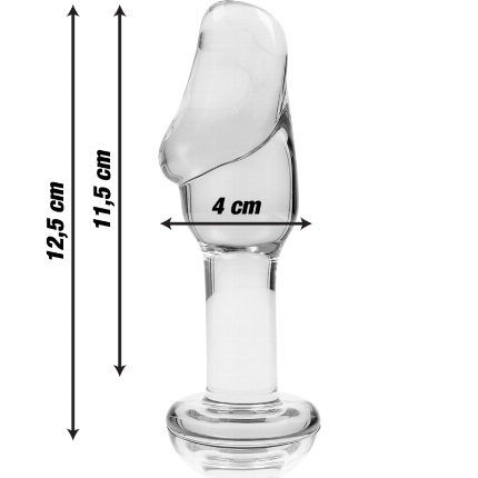 nebula series by ibiza - model 6 anal plug borosilicate glass 12.5 x 4 cm clear D-235933