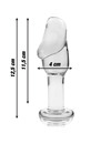 nebula series by ibiza - model 6 anal plug borosilicate glass 12.5 x 4 cm clear D-235933