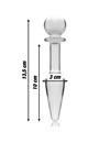 nebula series by ibiza - model 7 anal plug borosilicate glass 13.5 x 3 cm clear D-235935