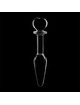 nebula series by ibiza - model 7 anal plug borosilicate glass 13.5 x 3 cm clear D-235935