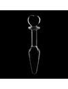 nebula series by ibiza - model 7 anal plug borosilicate glass 13.5 x 3 cm clear D-235935