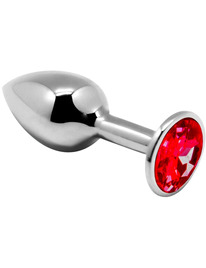 Plug Anal com Jóia Alive 7 cms Vermelho