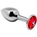 alive - anal pleasure mini plug metal rojo talla m
