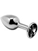 Plug Anal com Jóia Alive 7 cms Preto,D-237175