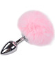 alive - anal pleasure plug liso metal pompon rosa talla m
