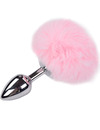 alive - anal pleasure plug smooth metal fluffy pink size m D-237212