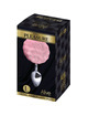 alive - anal pleasure plug liso metal pompon rosa talla l