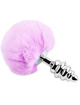 alive - anal pleasure plug spiral metal fluffy violet size l D-237219
