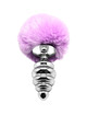alive - anal pleasure plug spiral metal fluffy violet size l D-237219