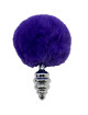 alive - anal pleasure plug spiral metal fluffy dark violet size m D-237221