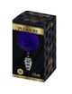 alive - anal pleasure plug spiral metal fluffy dark violet size m D-237221